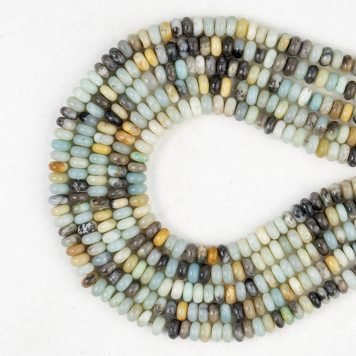 Multi Amazonite Rondelle Beads, Crystal Beads for Jewelry.