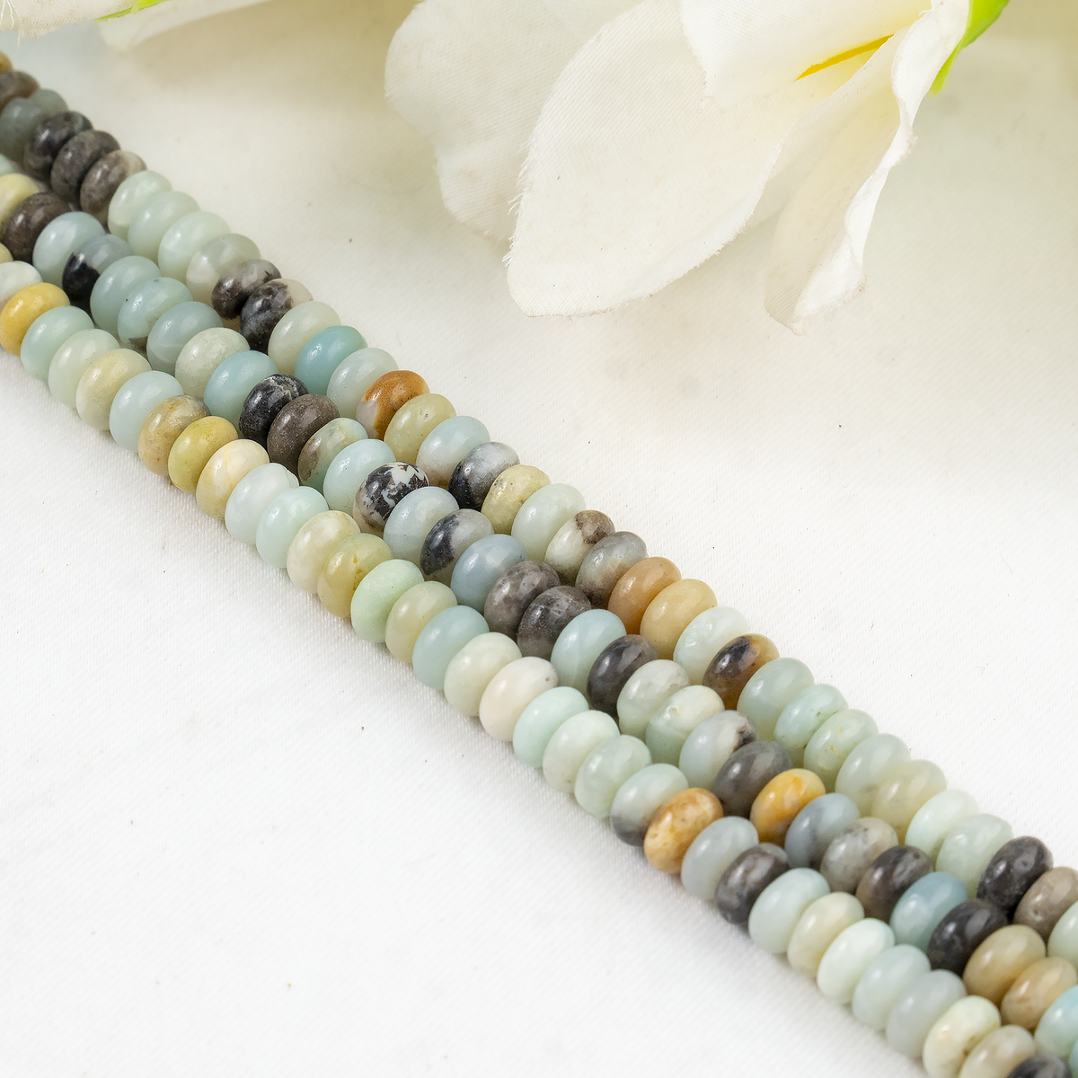 Multi Amazonite Rondelle Beads, Crystal Beads for Jewelry.  DestGlow