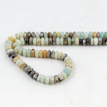 Multi Amazonite Rondelle Beads, Crystal Beads for Jewelry.  DestGlow