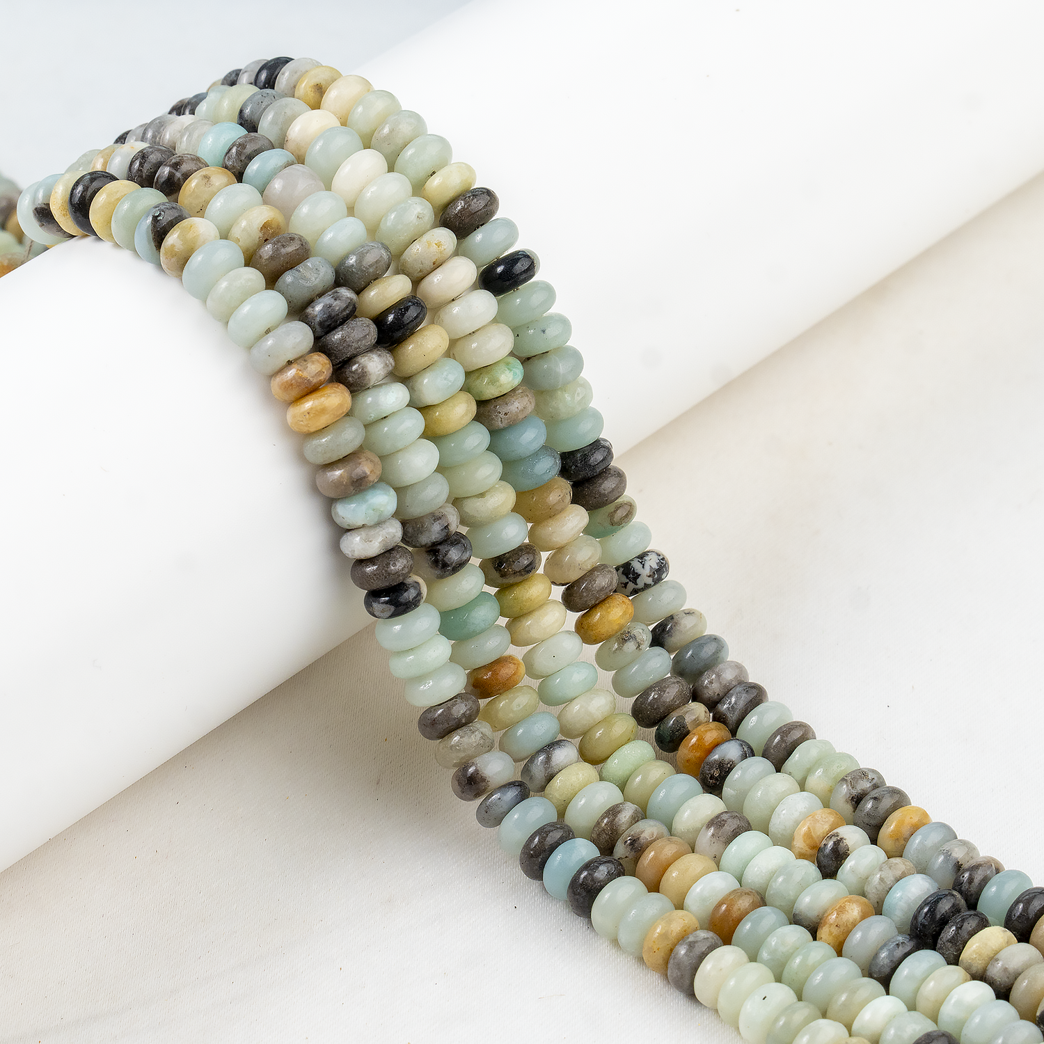 Multi Amazonite Rondelle Beads, Crystal Beads for Jewelry.  DestGlow