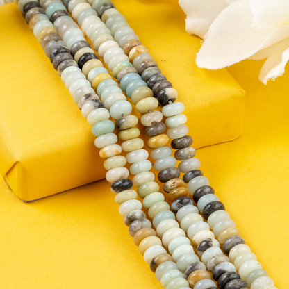 Multi Amazonite Rondelle Beads, Crystal Beads for Jewelry.  DestGlow