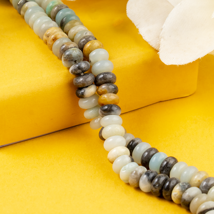 Multi Amazonite Rondelle Beads, Crystal Beads for Jewelry.  DestGlow