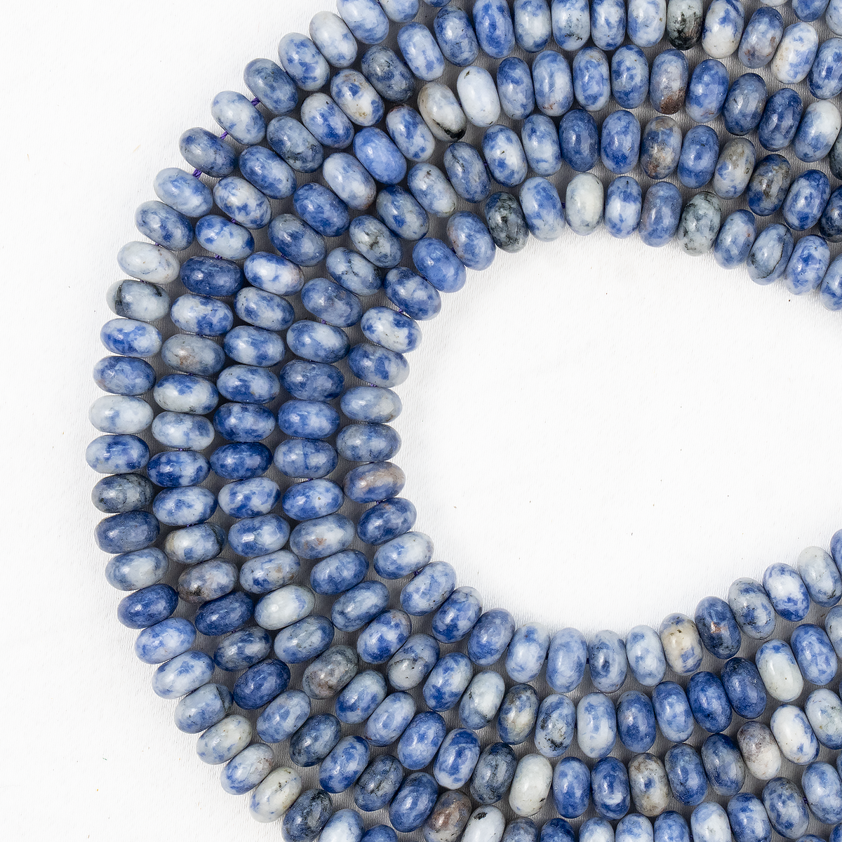 Sodalite Rondelle Beads, Crystal Beads for Jewelry.  DestGlow