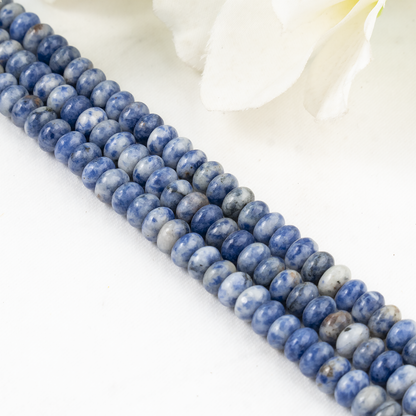 Sodalite Rondelle Beads, Crystal Beads for Jewelry.  DestGlow