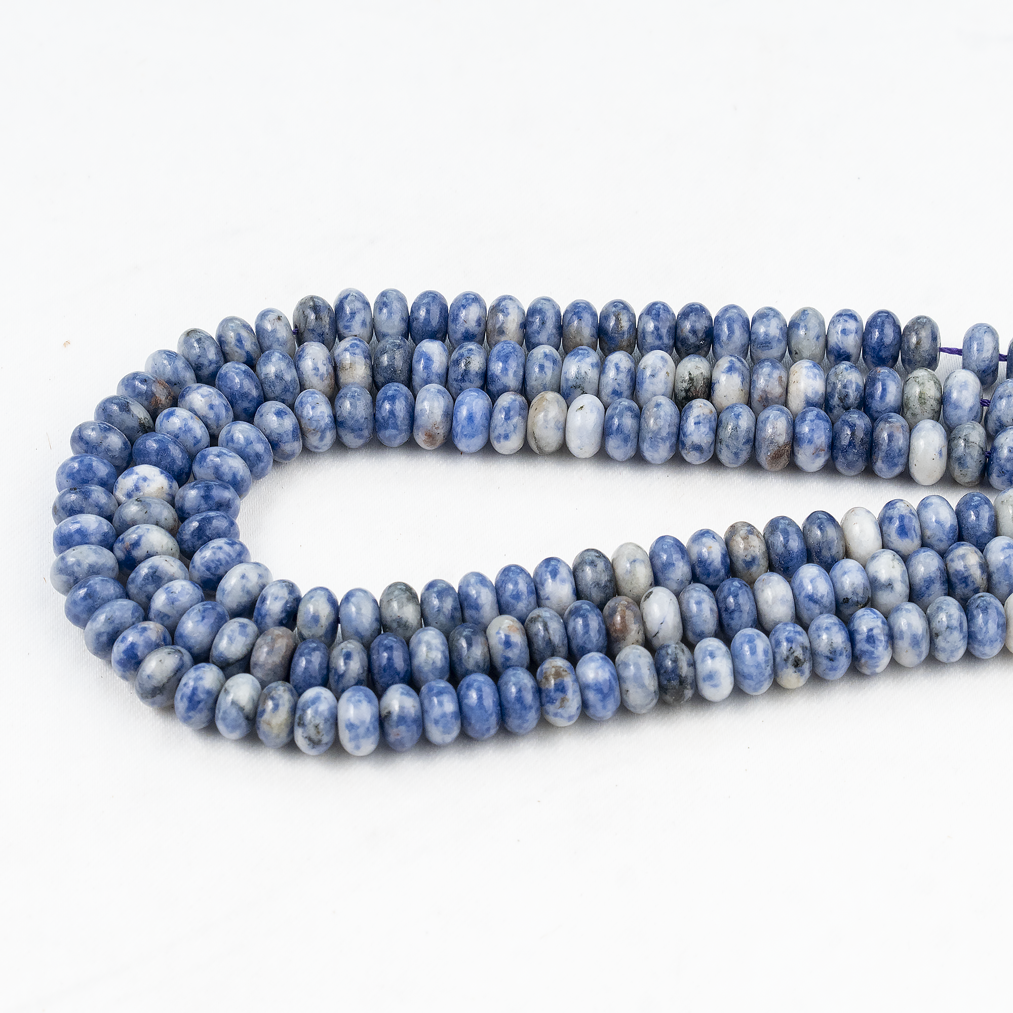 Sodalite Rondelle Beads, Crystal Beads for Jewelry.  DestGlow