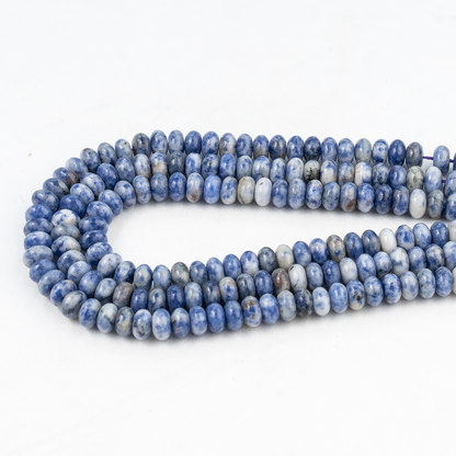 Sodalite Rondelle Beads, Crystal Beads for Jewelry.  DestGlow