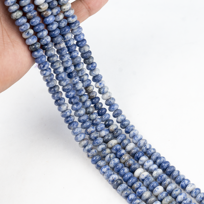 Sodalite Rondelle Beads, Crystal Beads for Jewelry.  DestGlow
