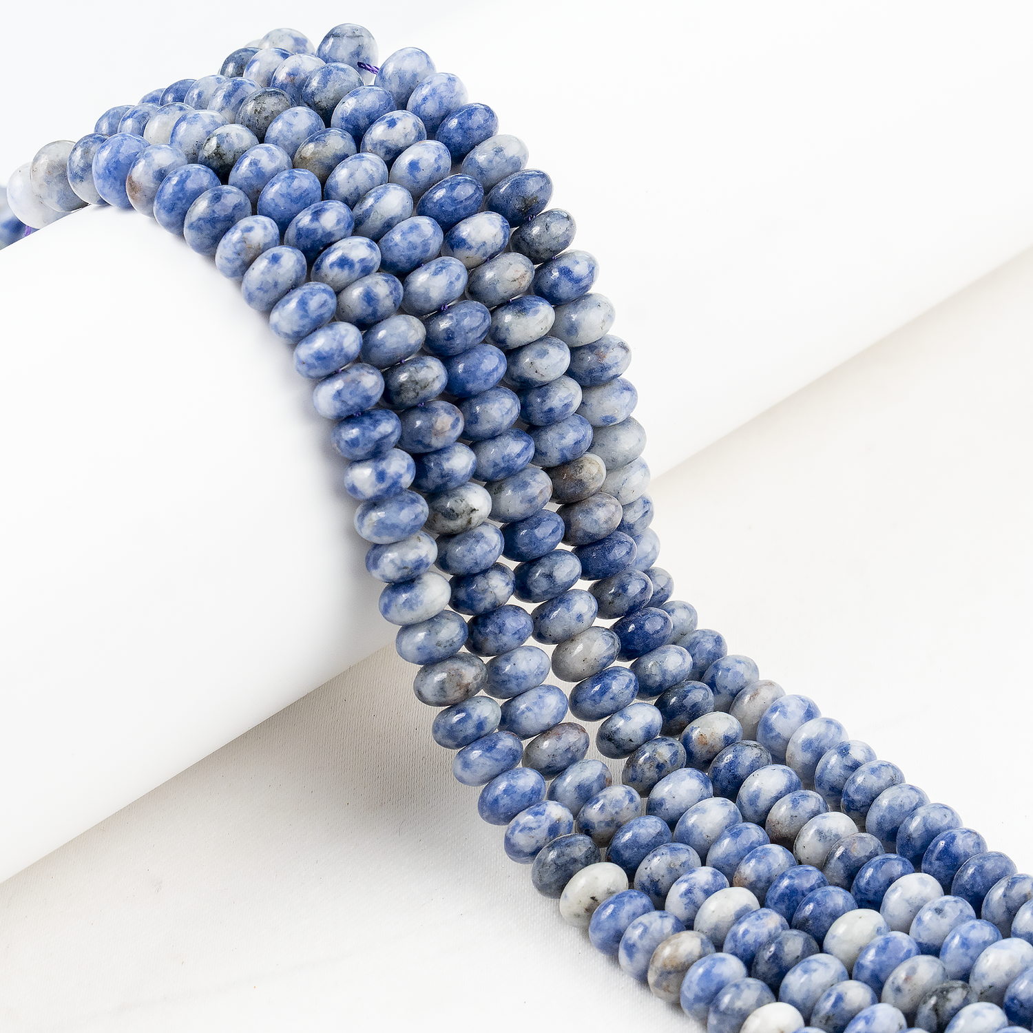 Sodalite Rondelle Beads, Crystal Beads for Jewelry.  DestGlow