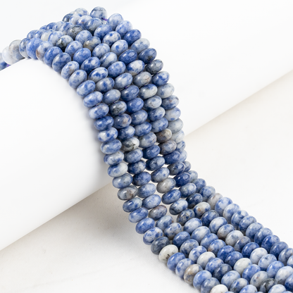 Sodalite Rondelle Beads, Crystal Beads for Jewelry.  DestGlow