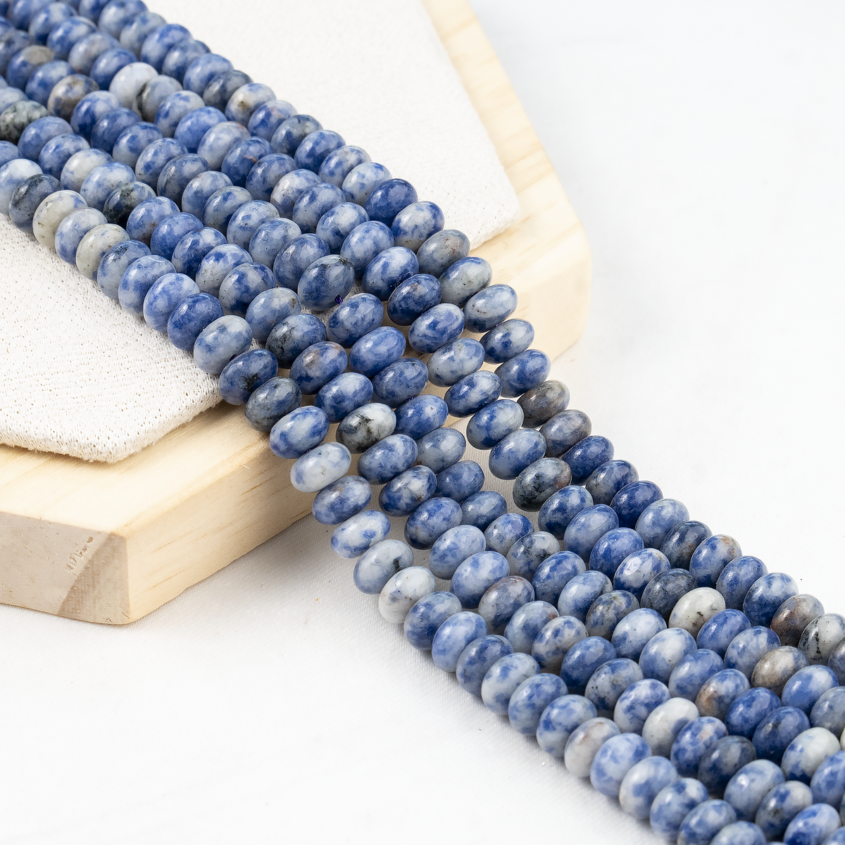 Sodalite Rondelle Beads, Crystal Beads for Jewelry.  DestGlow
