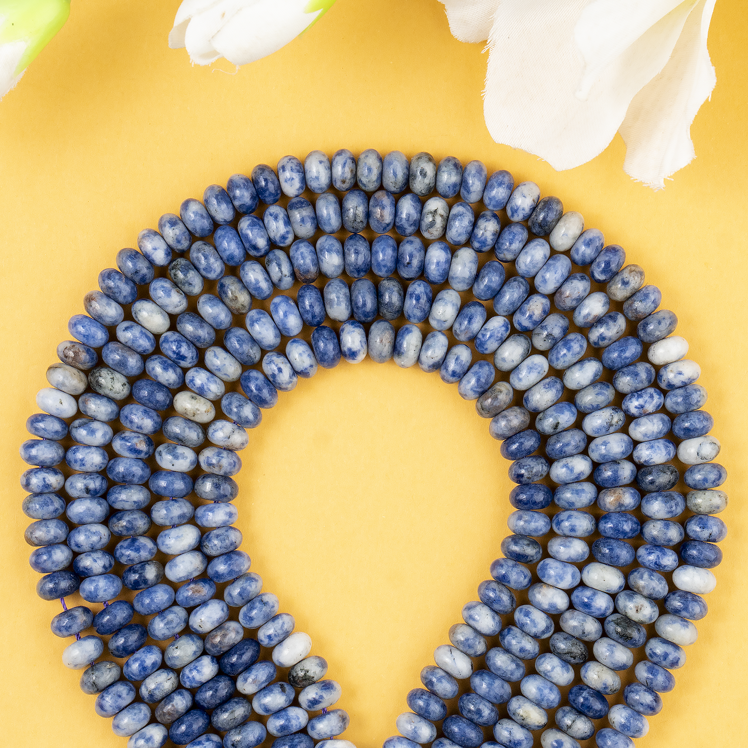Sodalite Rondelle Beads, Crystal Beads for Jewelry.  DestGlow