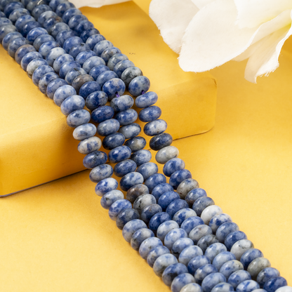 Sodalite Rondelle Beads, Crystal Beads for Jewelry.  DestGlow