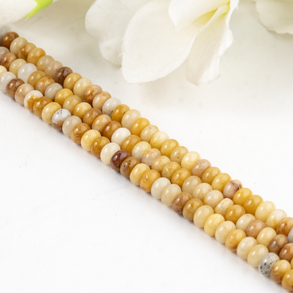 Yellow Aventurine Rondelle Beads, Crystal Beads for Jewelry.  DestGlow