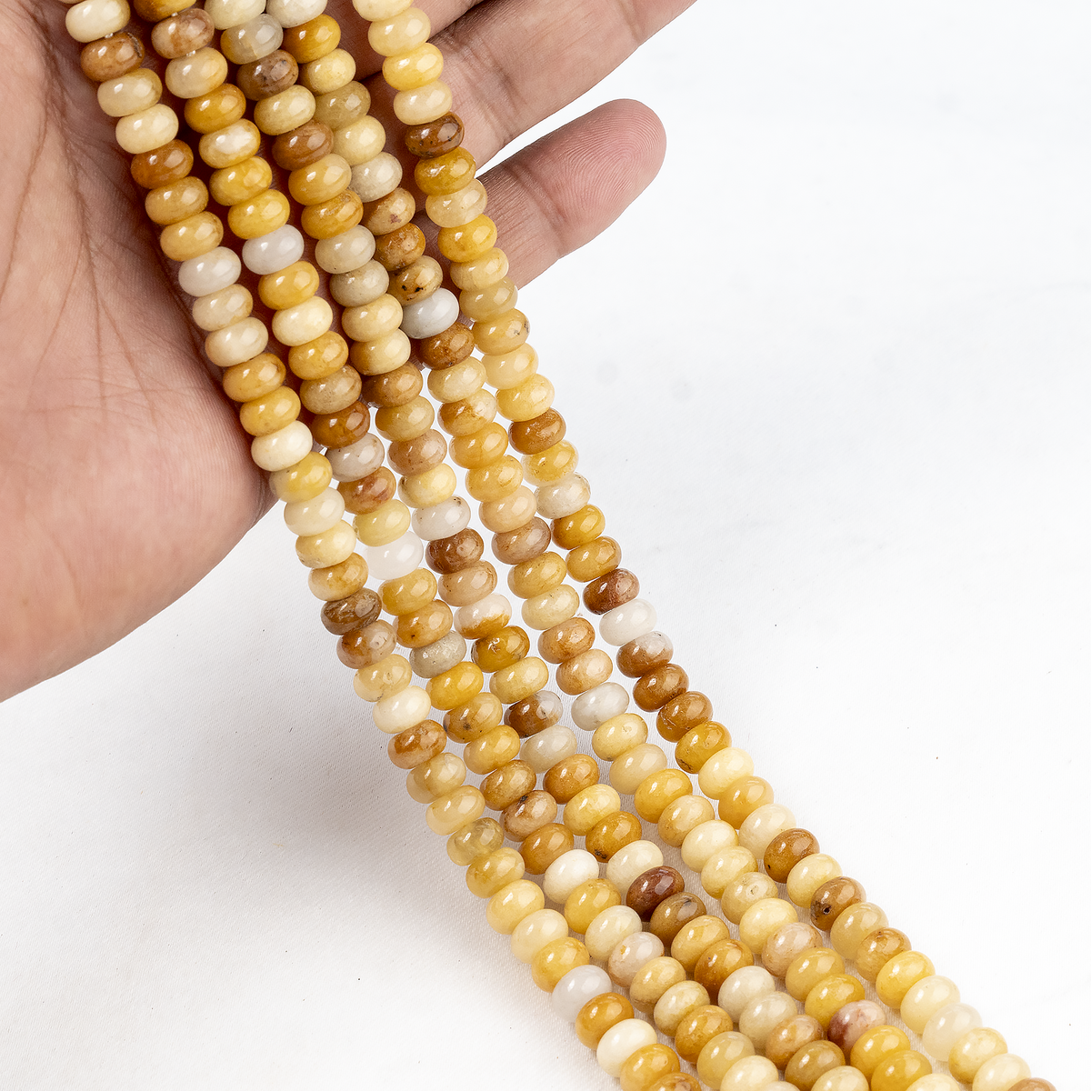 Yellow Aventurine Rondelle Beads, Crystal Beads for Jewelry.  DestGlow
