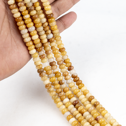 Yellow Aventurine Rondelle Beads, Crystal Beads for Jewelry.  DestGlow