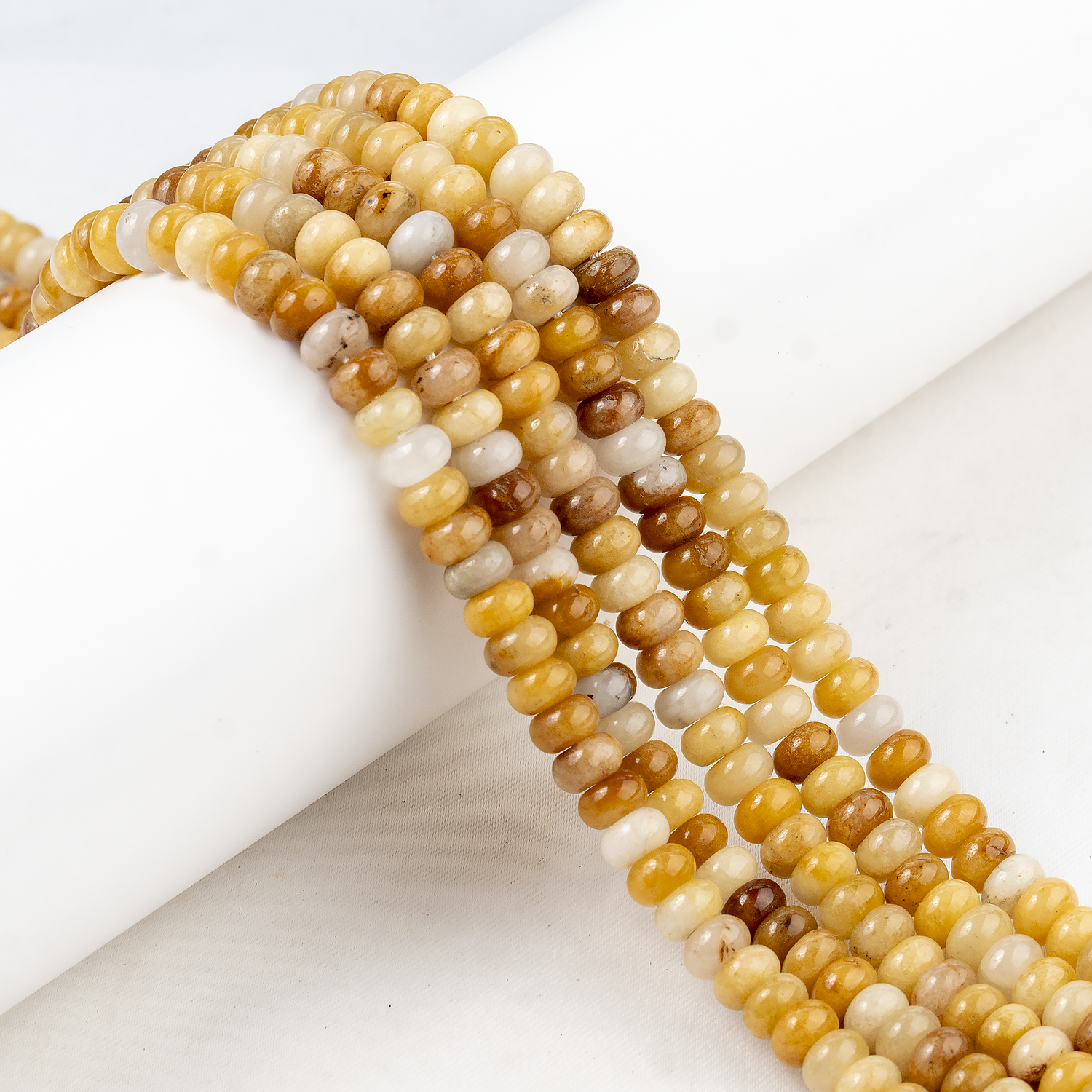Yellow Aventurine Rondelle Beads, Crystal Beads for Jewelry.  DestGlow