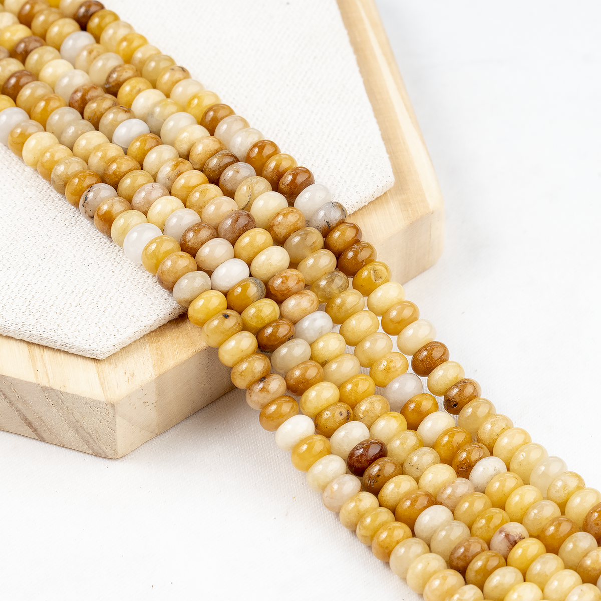 Yellow Aventurine Rondelle Beads, Crystal Beads for Jewelry.  DestGlow