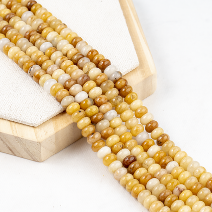 Yellow Aventurine Rondelle Beads, Crystal Beads for Jewelry.  DestGlow