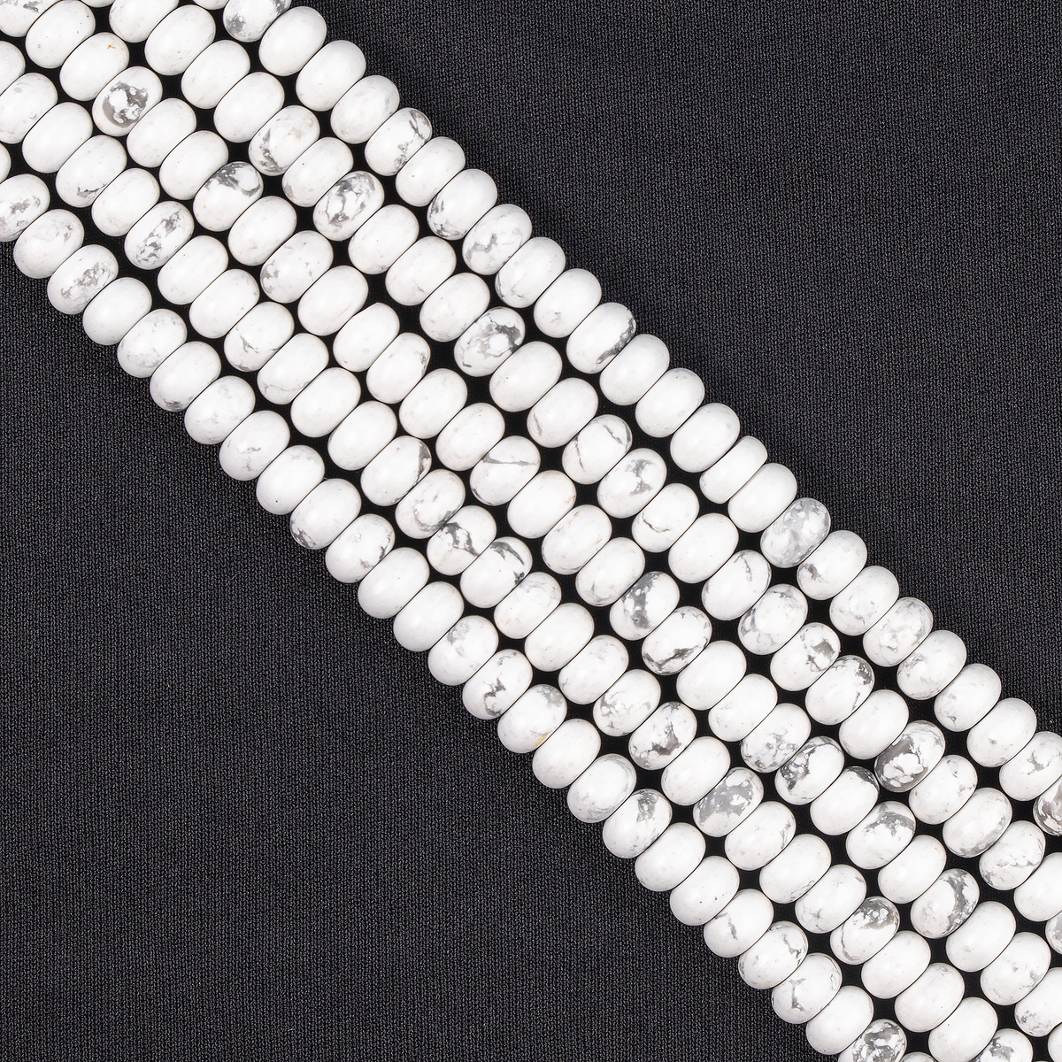 Howlite Rondelle Beads, Crystal Beads for Jewelry.