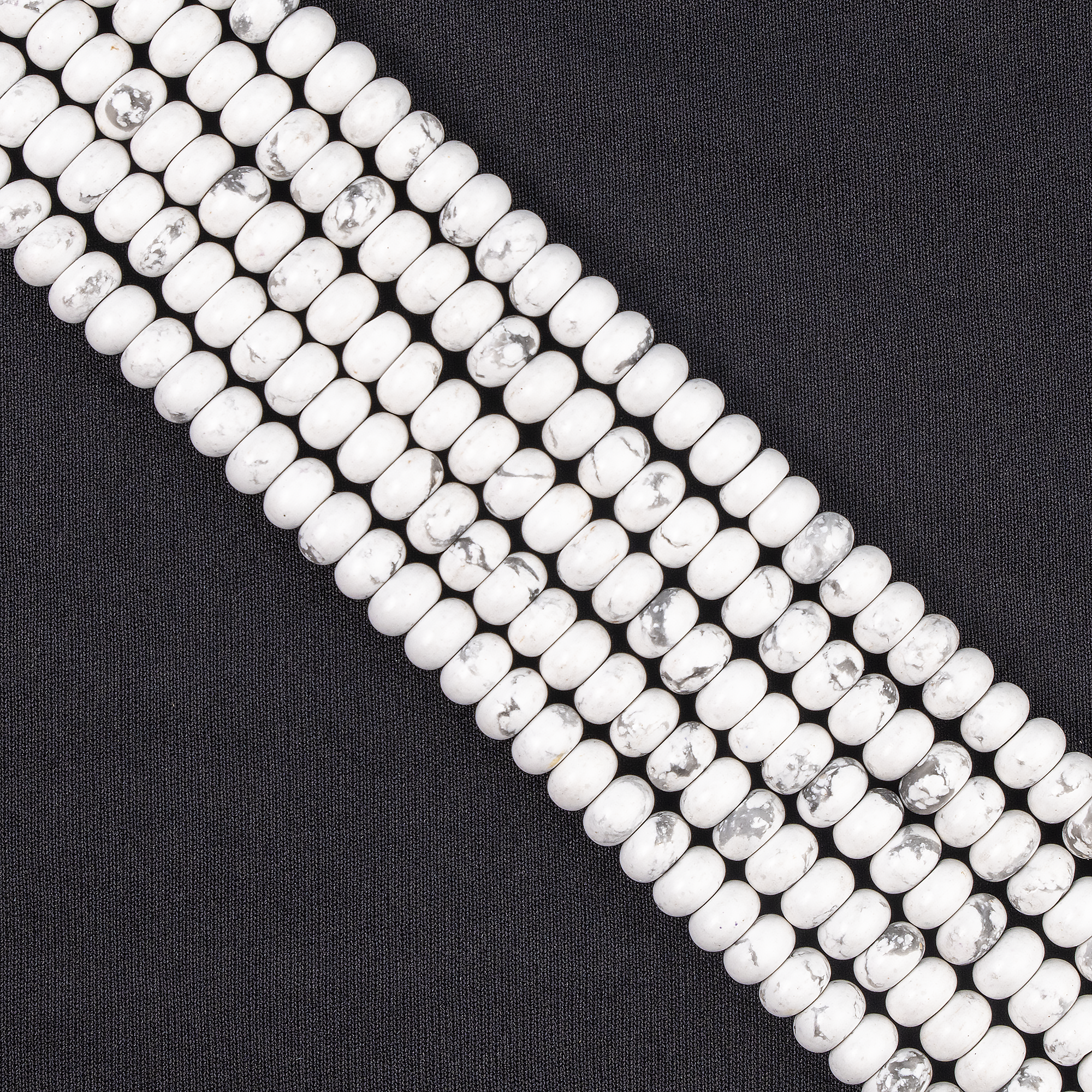 Howlite Rondelle Beads, Crystal Beads for Jewelry.