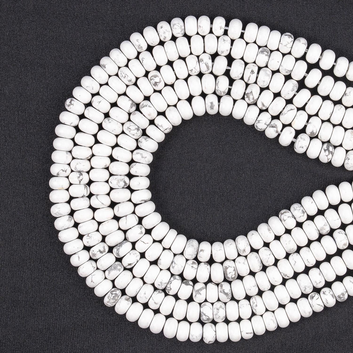 Howlite Rondelle Beads, Crystal Beads for Jewelry.  DestGlow