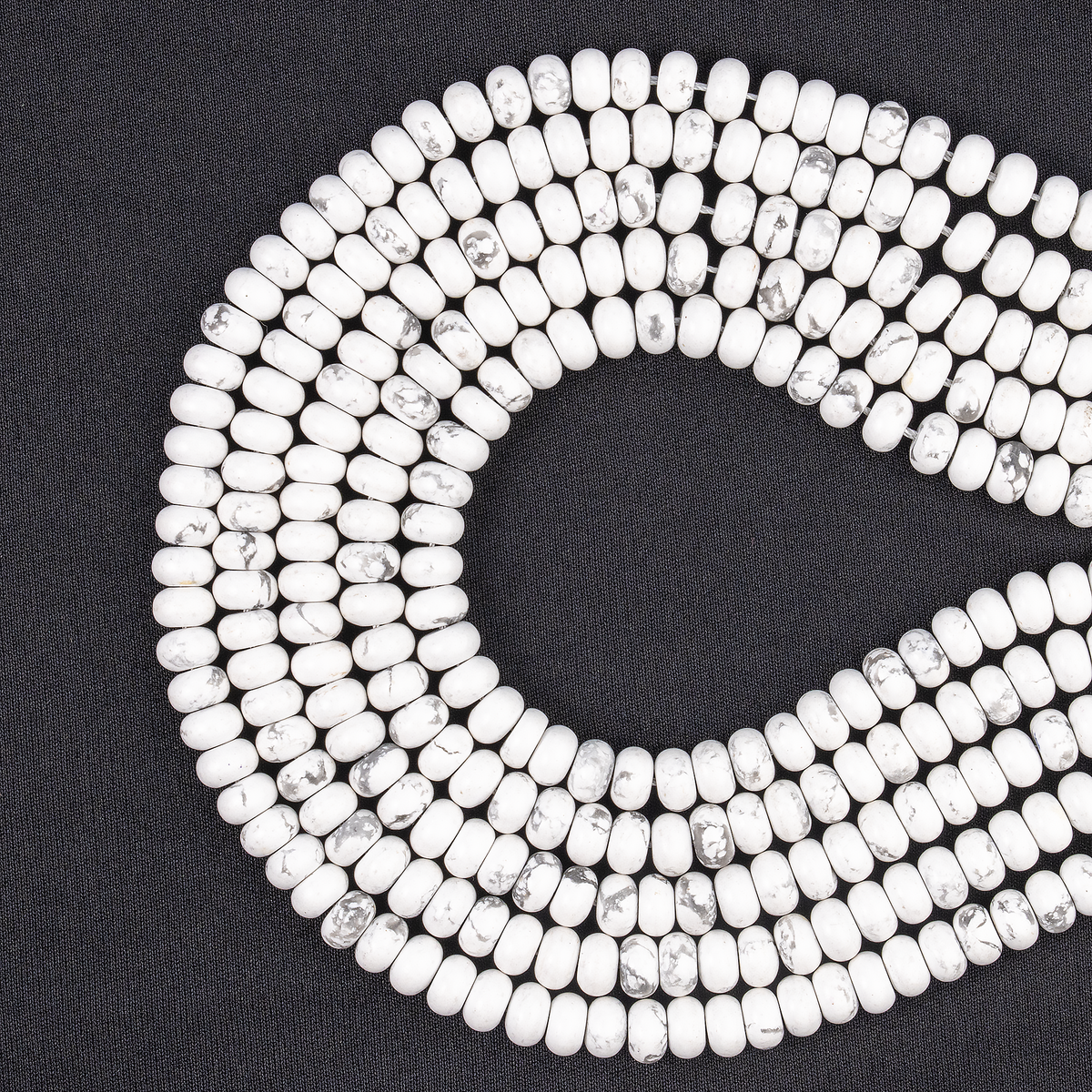 Howlite Rondelle Beads, Crystal Beads for Jewelry.  DestGlow
