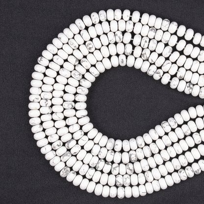 Howlite Rondelle Beads, Crystal Beads for Jewelry.  DestGlow