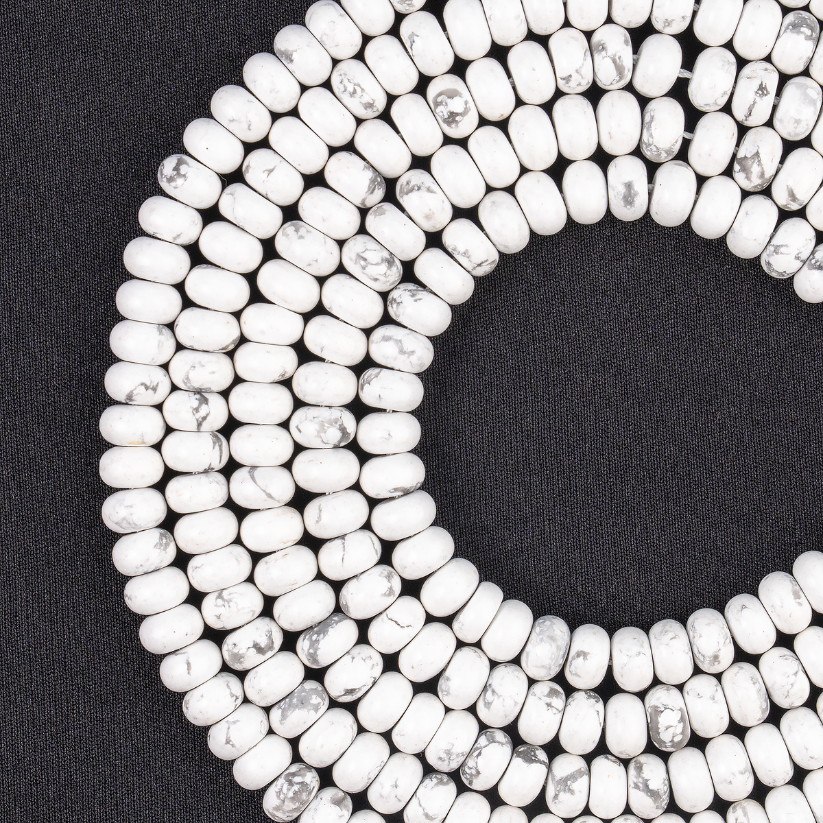 Howlite Rondelle Beads, Crystal Beads for Jewelry.  DestGlow