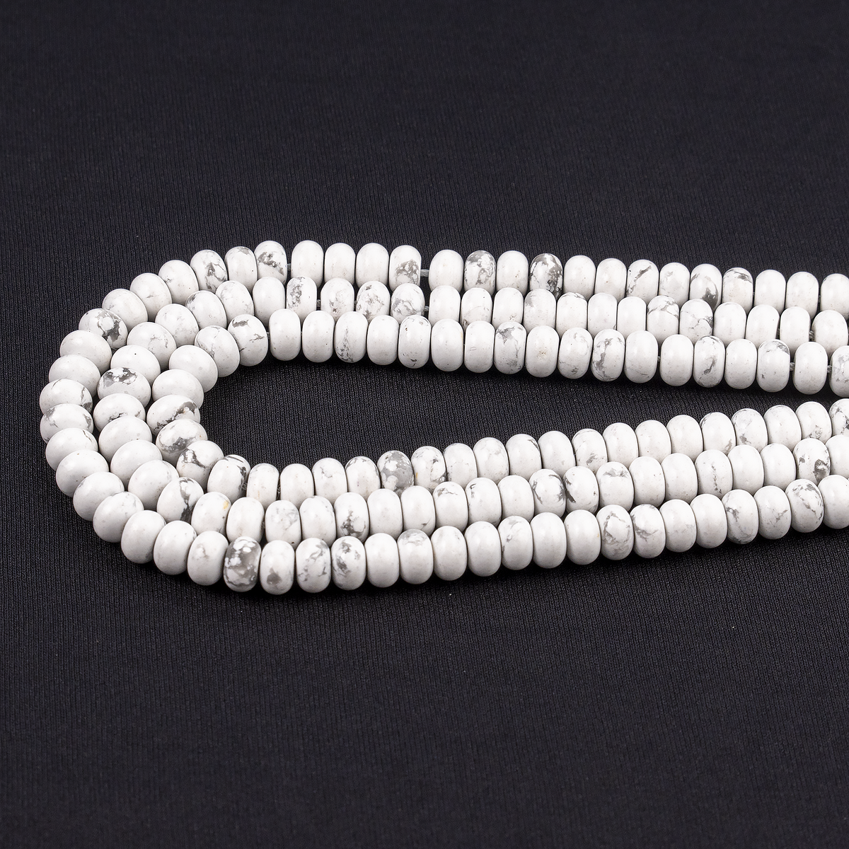 Howlite Rondelle Beads, Crystal Beads for Jewelry.  DestGlow
