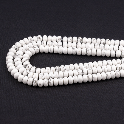 Howlite Rondelle Beads, Crystal Beads for Jewelry.  DestGlow