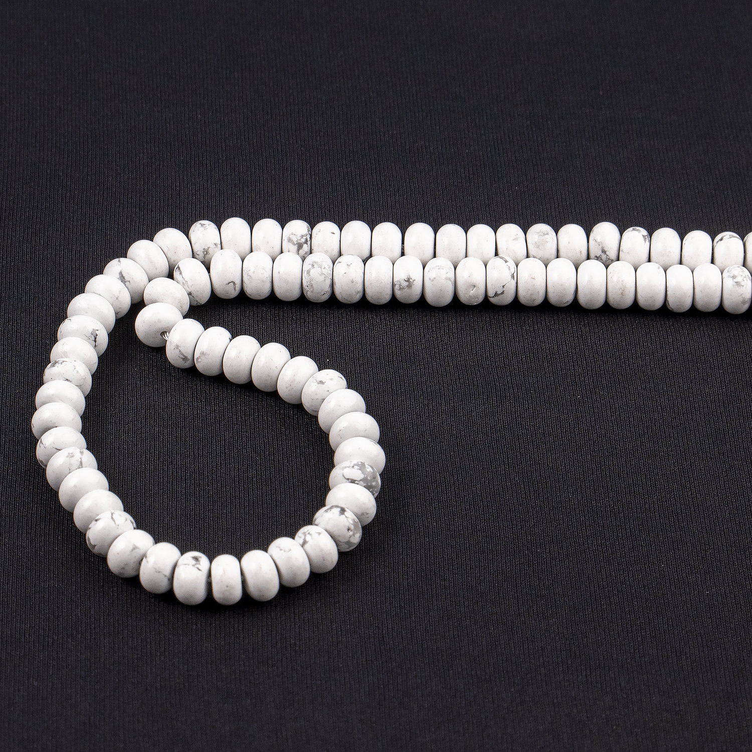 Howlite Rondelle Beads, Crystal Beads for Jewelry.