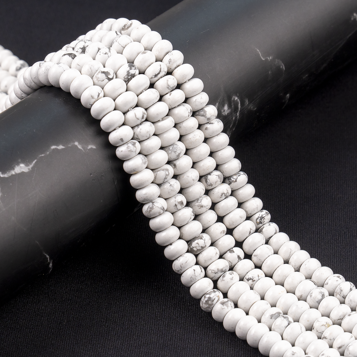 Howlite Rondelle Beads, Crystal Beads for Jewelry.  DestGlow