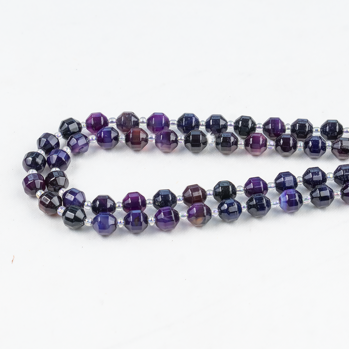 Purple Onyx Faceted Prism Cut Beads For Jewelry Making