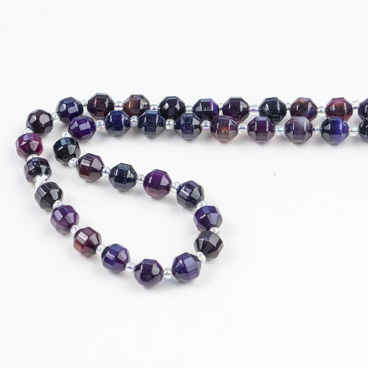 Purple Onyx Faceted Prism Cut Beads For Jewelry Making