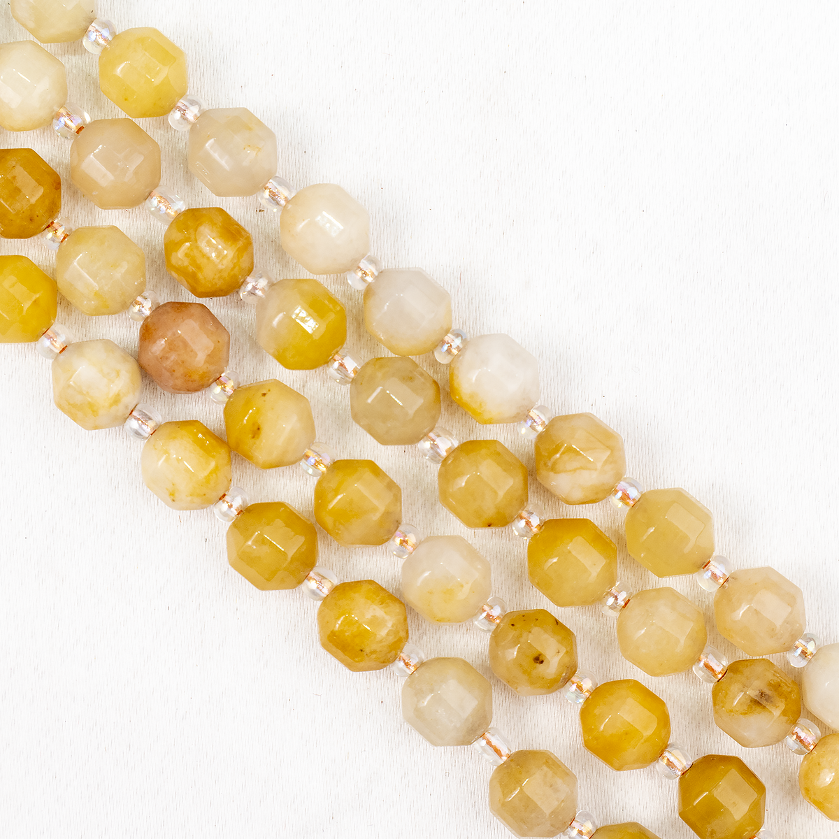 Yellow Aventuirne  Faceted Prism Cut Beads For Jewelry Making