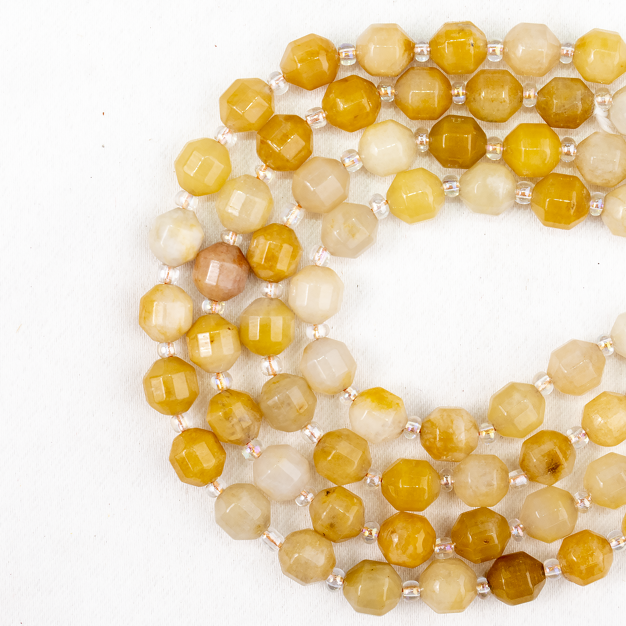 Yellow Aventuirne  Faceted Prism Cut Beads For Jewelry Making