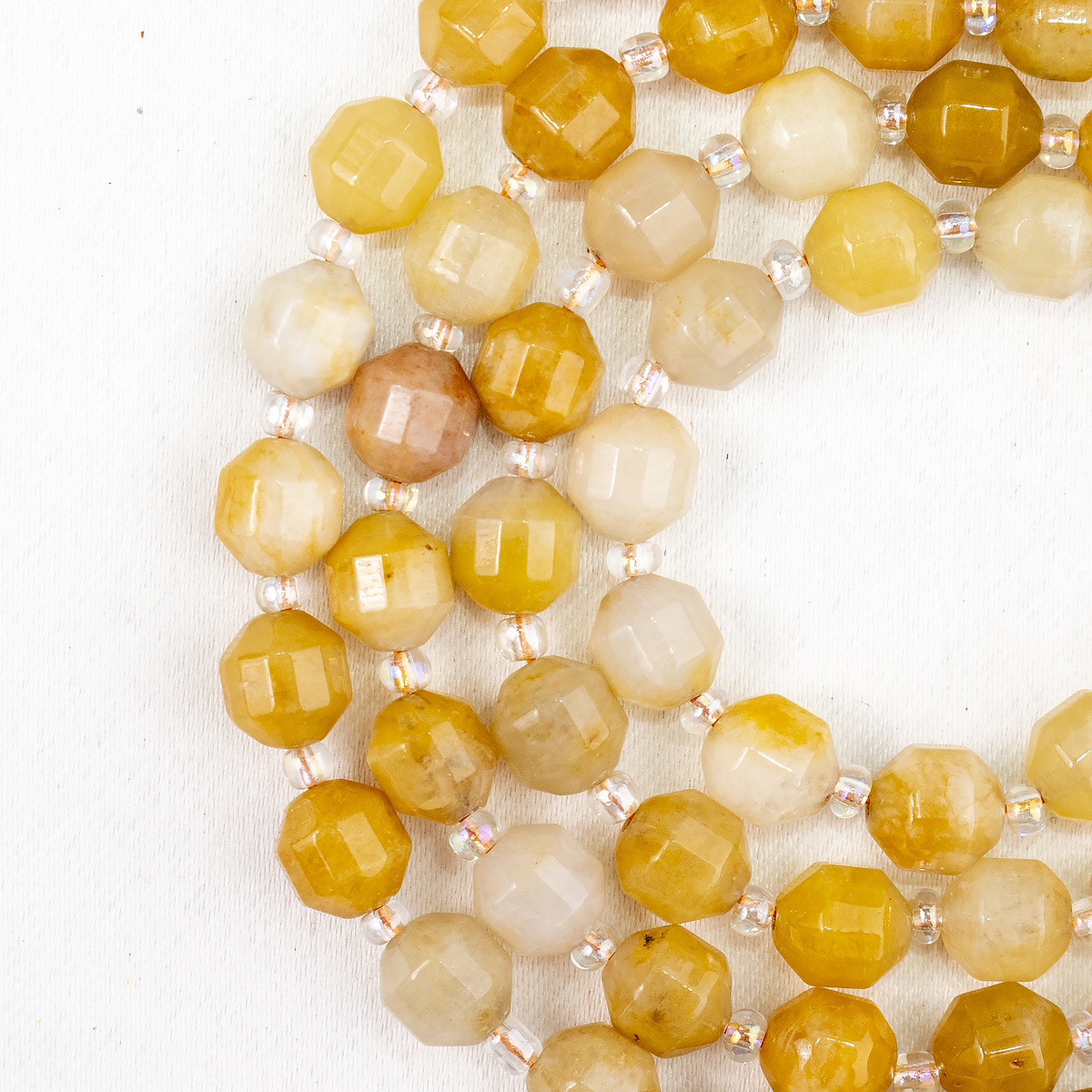 Yellow Aventuirne  Faceted Prism Cut Beads For Jewelry Making