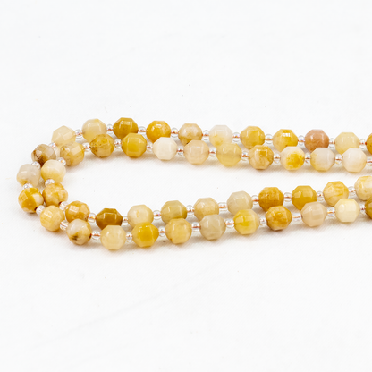 Yellow Aventuirne  Faceted Prism Cut Beads For Jewelry Making