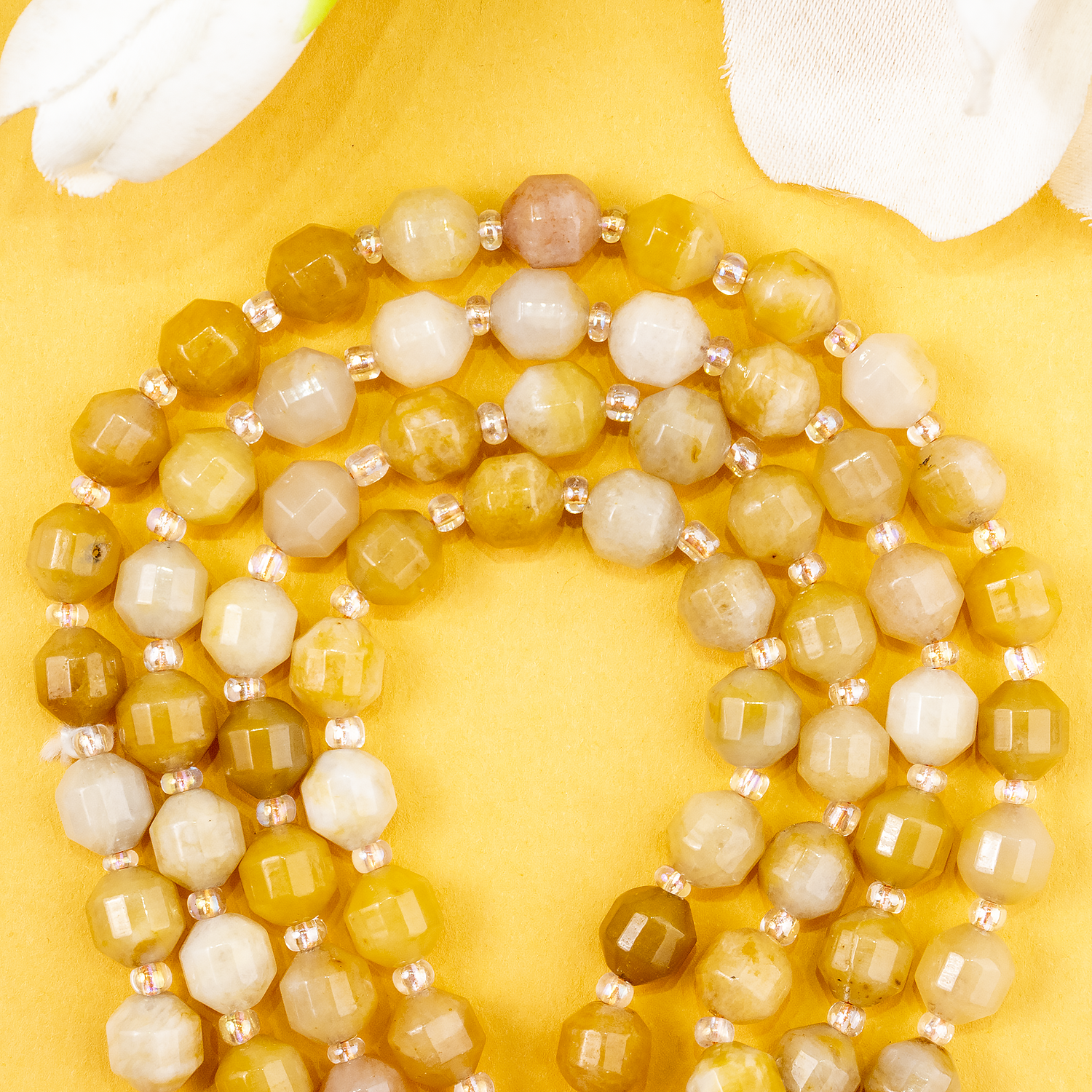 Yellow Aventuirne  Faceted Prism Cut Beads For Jewelry Making