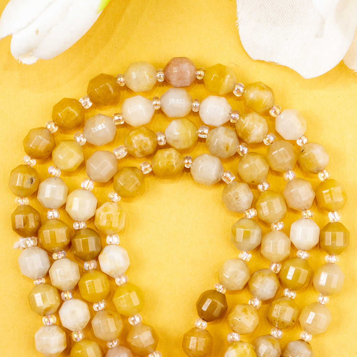 Yellow Aventuirne  Faceted Prism Cut Beads For Jewelry Making