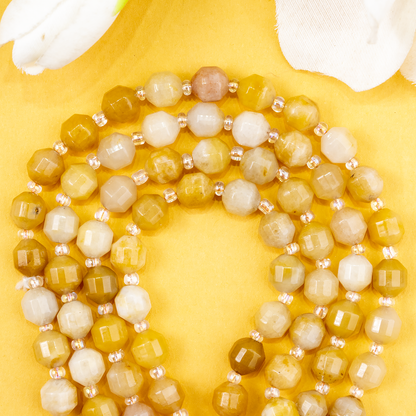 Yellow Aventuirne  Faceted Prism Cut Beads For Jewelry Making