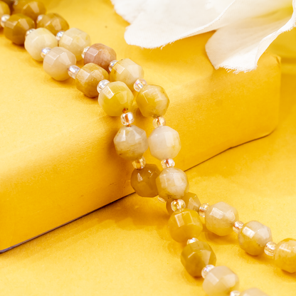 Yellow Aventuirne  Faceted Prism Cut Beads For Jewelry Making