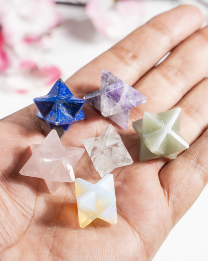 Crystal Merkaba Stars, Crystal Grid, Energy Healing Sacred Geometry Stars  DestGlow