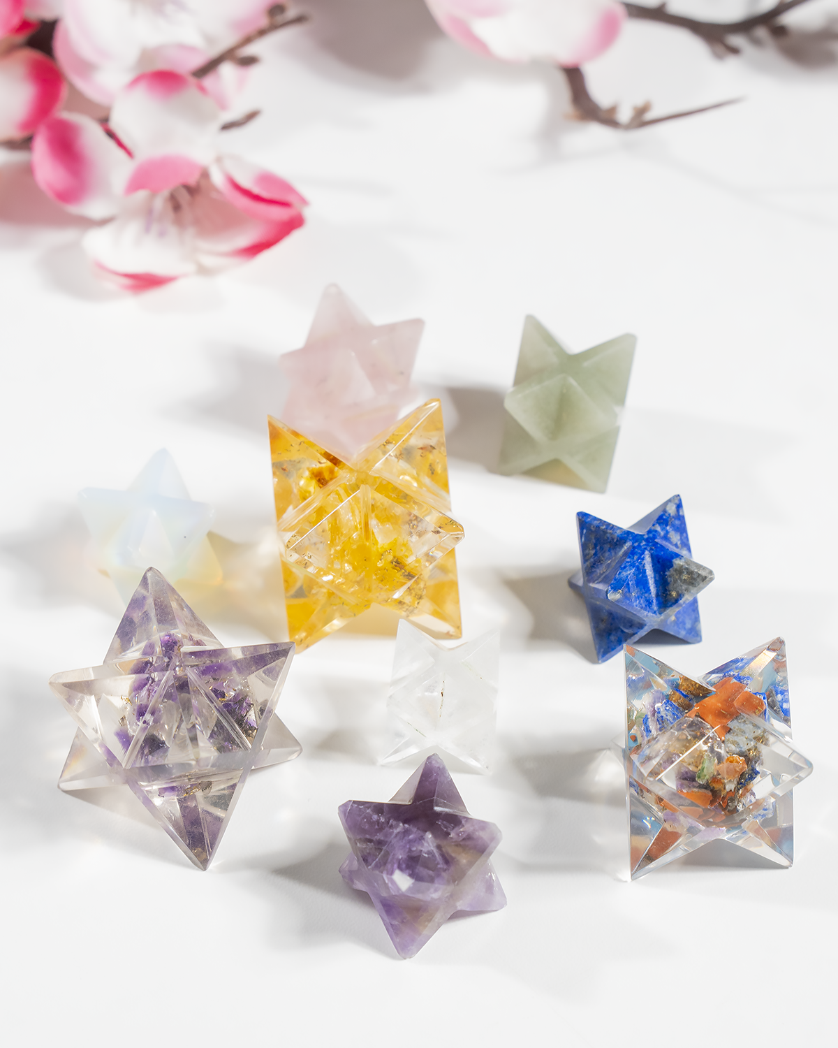 Crystal Merkaba Stars, Crystal Grid, Energy Healing Sacred Geometry Stars  DestGlow