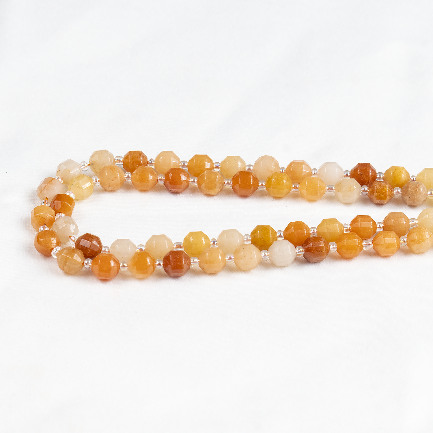 Red Aventurine Faceted Prism Cut Beads For Jewelry Making