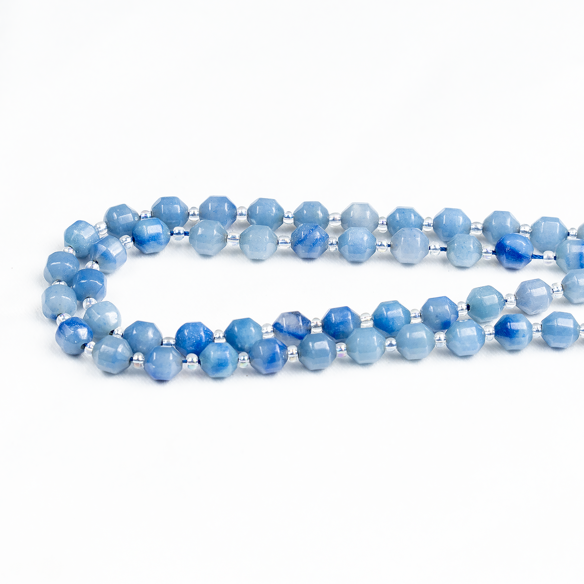 Blue Aventurine Faceted Prism Cut Beads For Jewelry Making