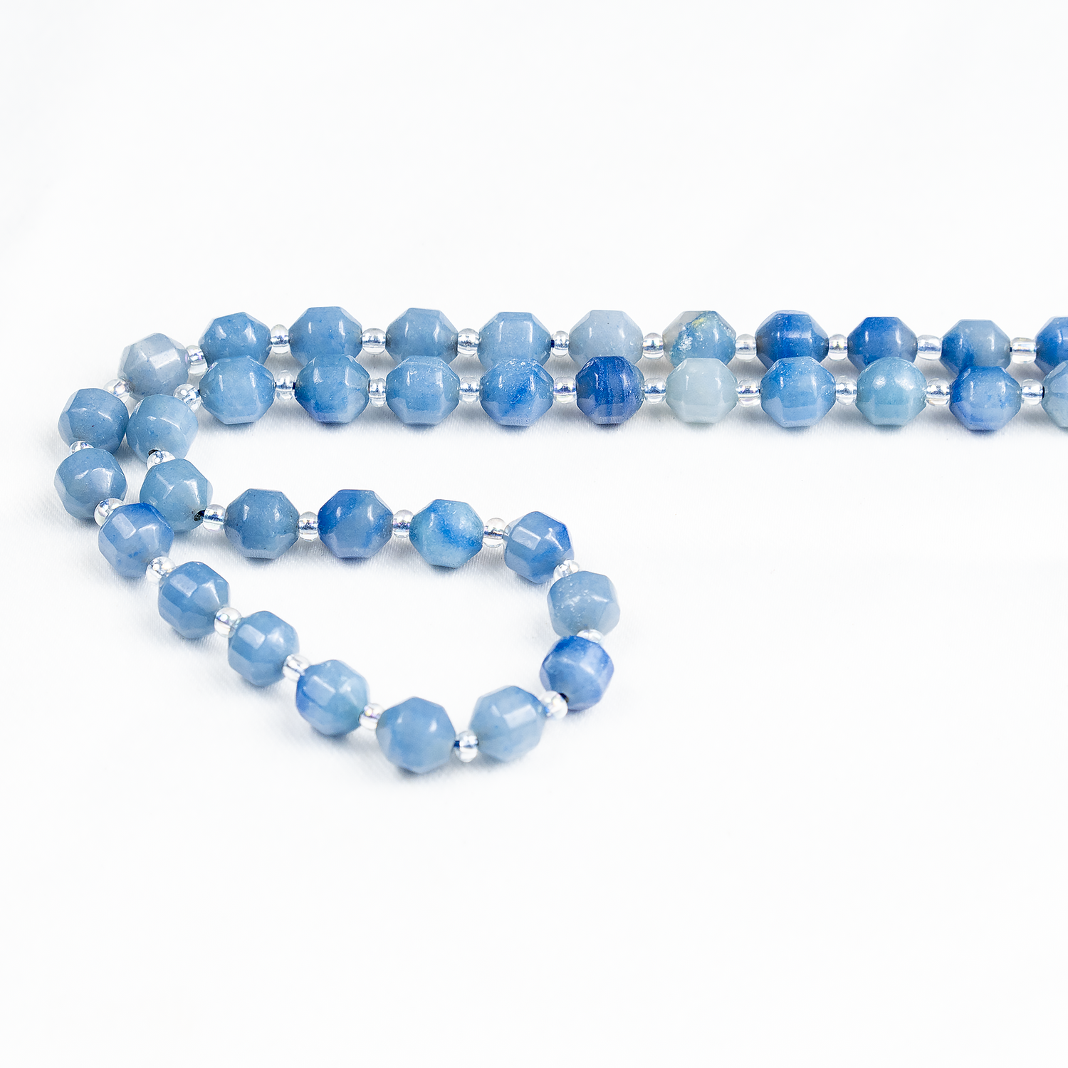 Blue Aventurine Faceted Prism Cut Beads For Jewelry Making