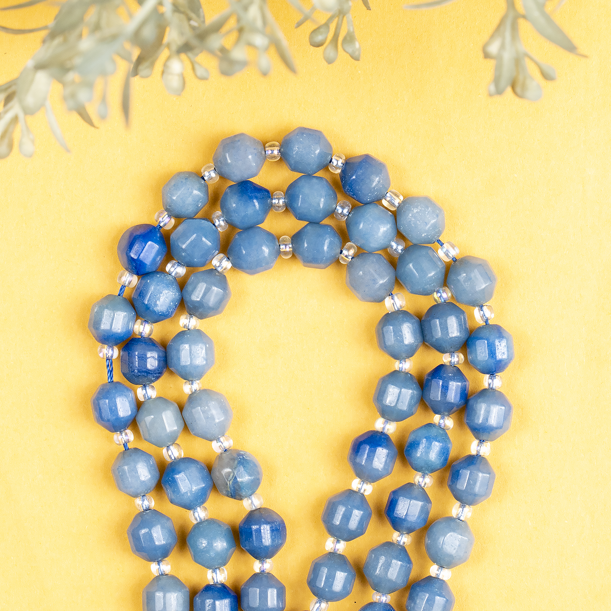 Blue Aventurine Faceted Prism Cut Beads For Jewelry Making