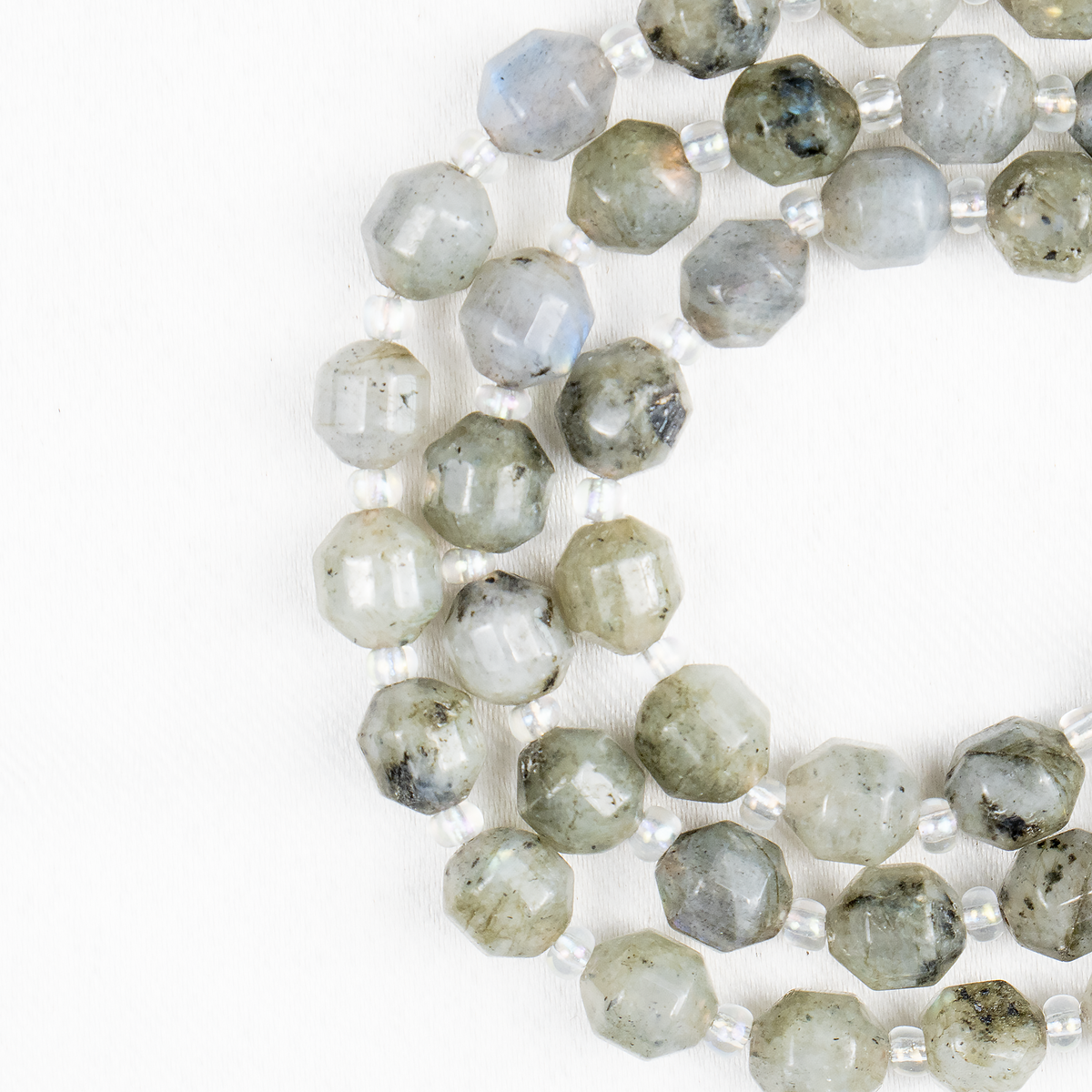Labradorite Faceted Prism Cut Beads For Jewelry Making  DestGlow