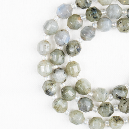 Labradorite Faceted Prism Cut Beads For Jewelry Making  DestGlow